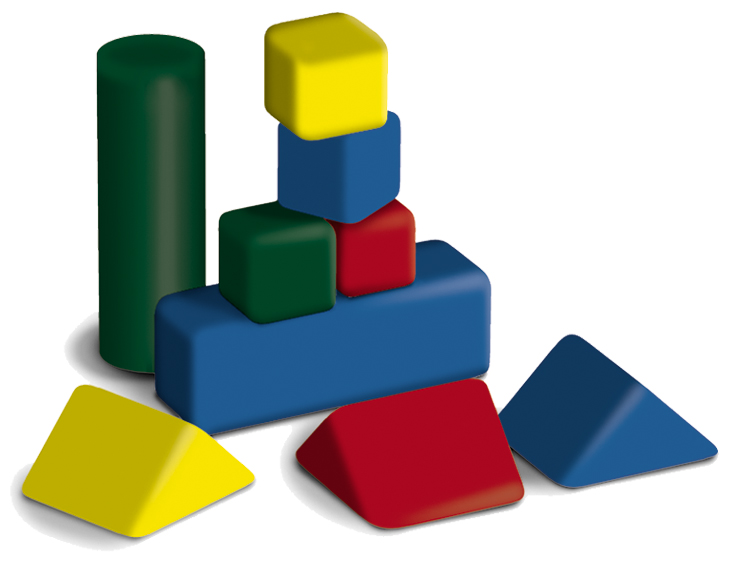 Nine Piece Geometric Building Blocks